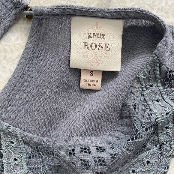 Knox Rose boho mixed print tank top, blue - Picture 5 of 7